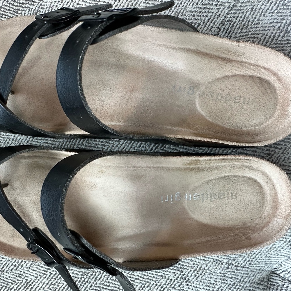 Comfortable Black Sandals - Madden Girl